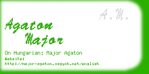 agaton major business card